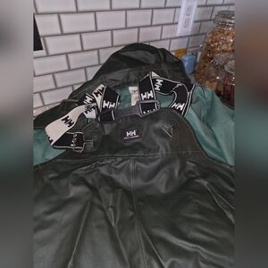 Helly Hansen Dark Green Waterproof Bib Overalls And Coat